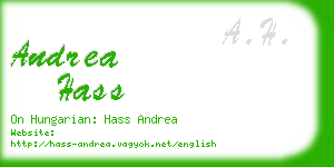 andrea hass business card